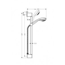 Душевой гарнитур Hansgrohe Crometta 85 Vario/Unica'C (27763000) (65 см)