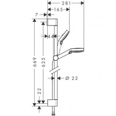 Душевой гарнитур Hansgrohe Crometta Vario (26532400) (65 см)