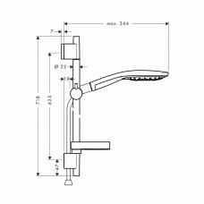 Душевой гарнитур Hansgrohe Raindance Select 150 (27802000) 3 jet (65 см)