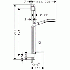 Душевой гарнитур Hansgrohe Raindance Select Е 120 3 jet (26620400) (65 см)