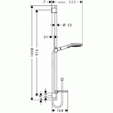 Душевой гарнитур Hansgrohe Raindance Select Е 120 3 jet (26621400) (90 см)