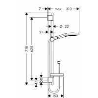 Душевой гарнитур Hansgrohe Raindance Select S 120 3 jet (26630400) (65 см)