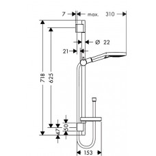 Душевой гарнитур Hansgrohe Raindance Select S 120 3 jet (26630400) (65 см)