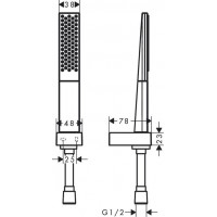 Душевой гарнтур Hansgrohe Rainfinity Baton 100 1jet (26856700) белый матовый