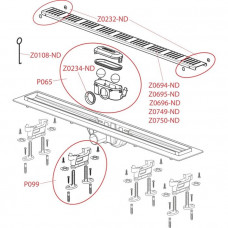 Душевой лоток Alcaplast APZ10 Simple (APZ10-650M) 650 мм