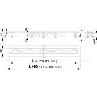 Душевой лоток Alcaplast APZ8 (APZ8-750M) 750 мм