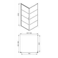 Душевой уголок Bravat Blackline (BS090.2115B) (90x90 см)