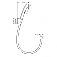 Гигиенический душ Hansgrohe (32128000) комплект