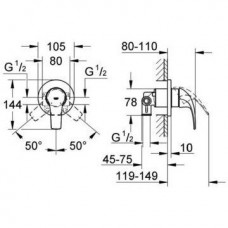 Гигиенический набор Grohe BauCurve (123072)