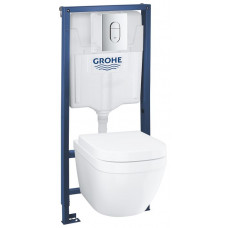 Инсталляция Grohe Lixil Compact (39536000) в комплекте с унитазом и крышкой микролифт (5 в 1)