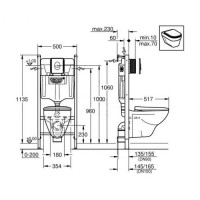 Инсталляция Grohe Lixil Solido (39117000) в комплекте с унитазом и крышкой микролифт (5 в 1)