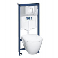 Инсталляция Grohe Lixil Solido (39186000) в комплекте с унитазом и крышкой микролифт (5 в 1)