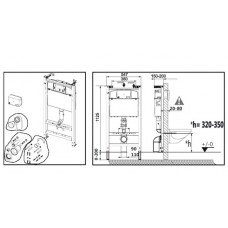 Инсталляция Roca Active WC ПЭК (893104110) в комплекте с унитазом Roca Meridian Compact микролифт