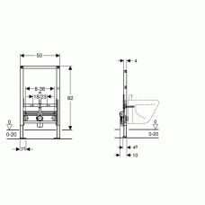 Инсталляция для подвесного биде Geberit Duofix (111.524.00.1)