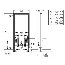 Инсталляция для подвесного биде Grohe Rapid SL (38553001)