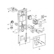 Инсталляция для подвесного унитаза Grohe Rapid SL (38750001) (комплект 4 в 1)