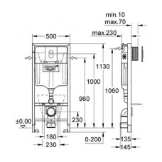 Инсталляция для подвесного унитаза Grohe Rapid SL (38929000) (комплект 4 в 1)