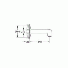 Излив для ванны Grohe BauClassic (13258000) 140 мм