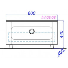 Комод напольный Aqwella Инфинити H8 с ящиком (белый)