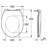 Крышка-сиденье Grohe Bau Ceramic Slim (39493000) микролифт