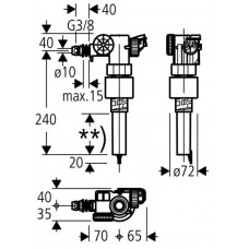 Механизм для бачка заливной Grohe (37095000)