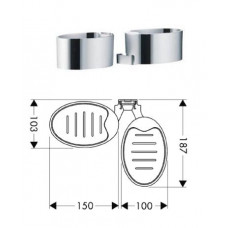 Мыльница для душевой штанги Hansgrohe (28698000)