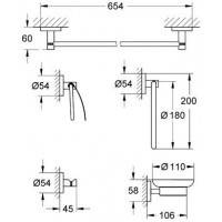 Набор аксессуаров для ванной комнаты Grohe Essentials (40344001)