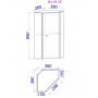 Навесной шкафчик Aqwella Барселона В36 угловой