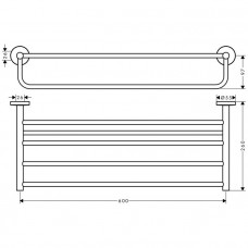 Полка для полотенца Hansgrohe Logis Universal (41720000) с держателем