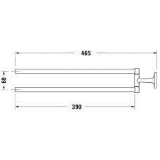 Полотенцедержатель Duravit Starck T (0099411000) (двойной) хром