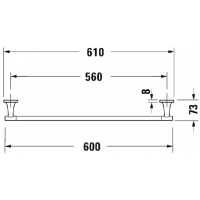 Полотенцедержатель Duravit Starck T (0099424600) (61 см) черный матовый