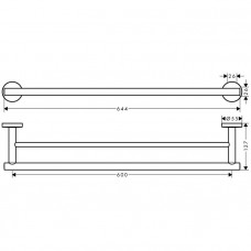 Полотенцедержатель Hansgrohe Logis Universal (41712000) двойной