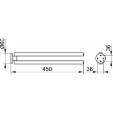 Полотенцедержатель Keuco Edition 90 (19018010000) (45 см) двойной