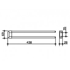 Полотенцедержатель Keuco Plan (14918 010000) двойной