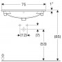 Раковина Geberit Acanto (500.641.01.2) (75 см)