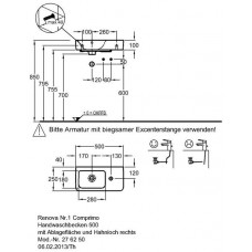 Раковина Geberit Renova Compact (276250) (50 см) правая