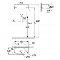 Раковина Grohe Euro Ceramic (39327000) (37 см)