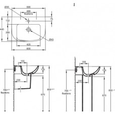 Раковина Jacob Delafon Odeon Up (E4700) (60 см)