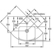 Раковина Jacob Delafon Odeon Up (E4710) (50 см) угловая