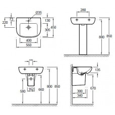 Раковина Jacob Delafon Odeon Up (E4737)