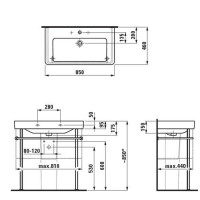 Раковина Laufen Pro S (8.1396.5.000.104.1) (85 см)