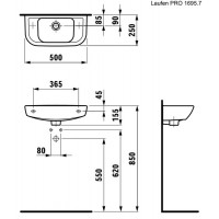 Раковина Laufen Pro С (8.1695.7.000.105.1) (50 см)