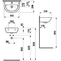 Раковина Laufen Pro В (8.1595.2.000.104.1) (45 см)