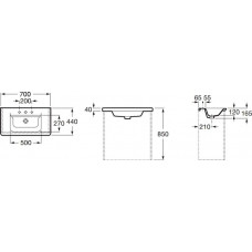 Раковина Roca Unik The Gap (327471000) (70 см)