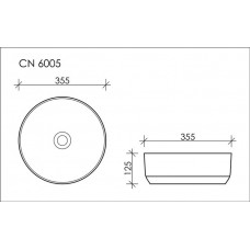 Раковина накладная Ceramica Nova Element (CN6005) (35.5 см) круглая