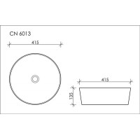 Раковина накладная Ceramica Nova Element (CN6013) (41.5 см) круглая