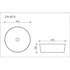 Раковина накладная Ceramica Nova Element (CN6013) (41.5 см) круглая