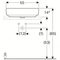 Раковина накладная Geberit VariForm (500.779.01.2) (55 см)