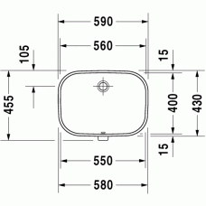 Раковина встраиваемая Duravit D-code (338560000) (56 см)