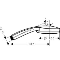 Ручной душ Hansgrohe Croma 100 Multi Hand Shower (28536000)